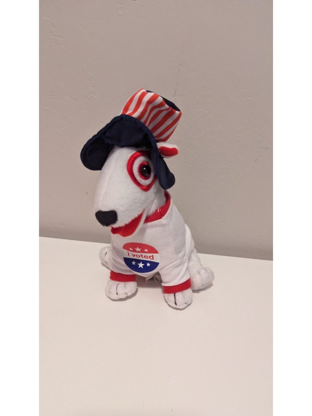 Target Dog Plush I VOTED Dog Stuffed Toy Bullseye rare